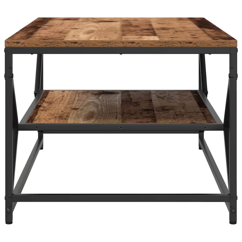 Salontafel Oud Hout 90 x 50 x 40 cm Engineered hout en staal is nu te koop bij PeponiXL, paradijselijk wonen!