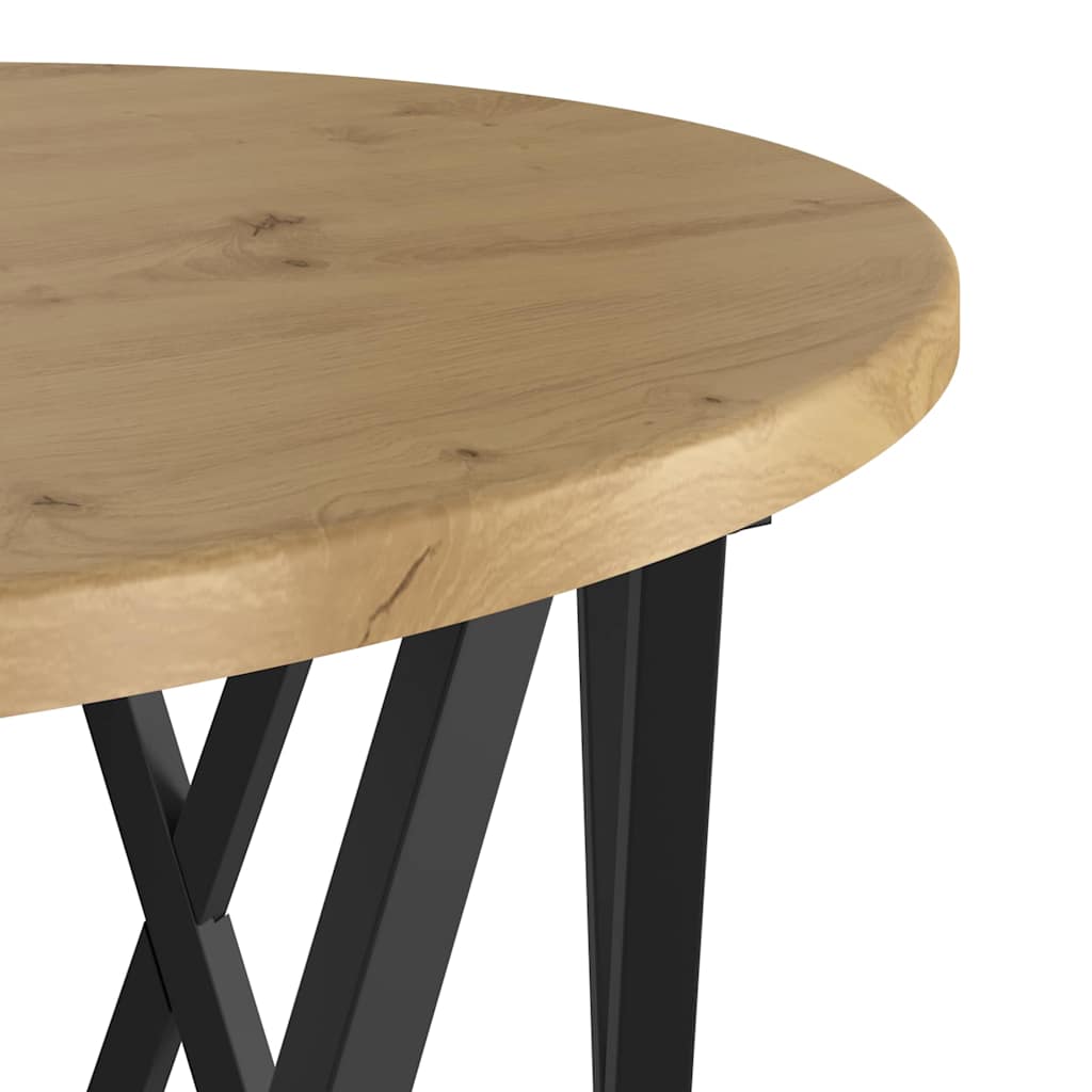 Bijzettafel 2 pcs Artisan Eiken Engineered hout en staal is nu te koop bij PeponiXL, paradijselijk wonen!