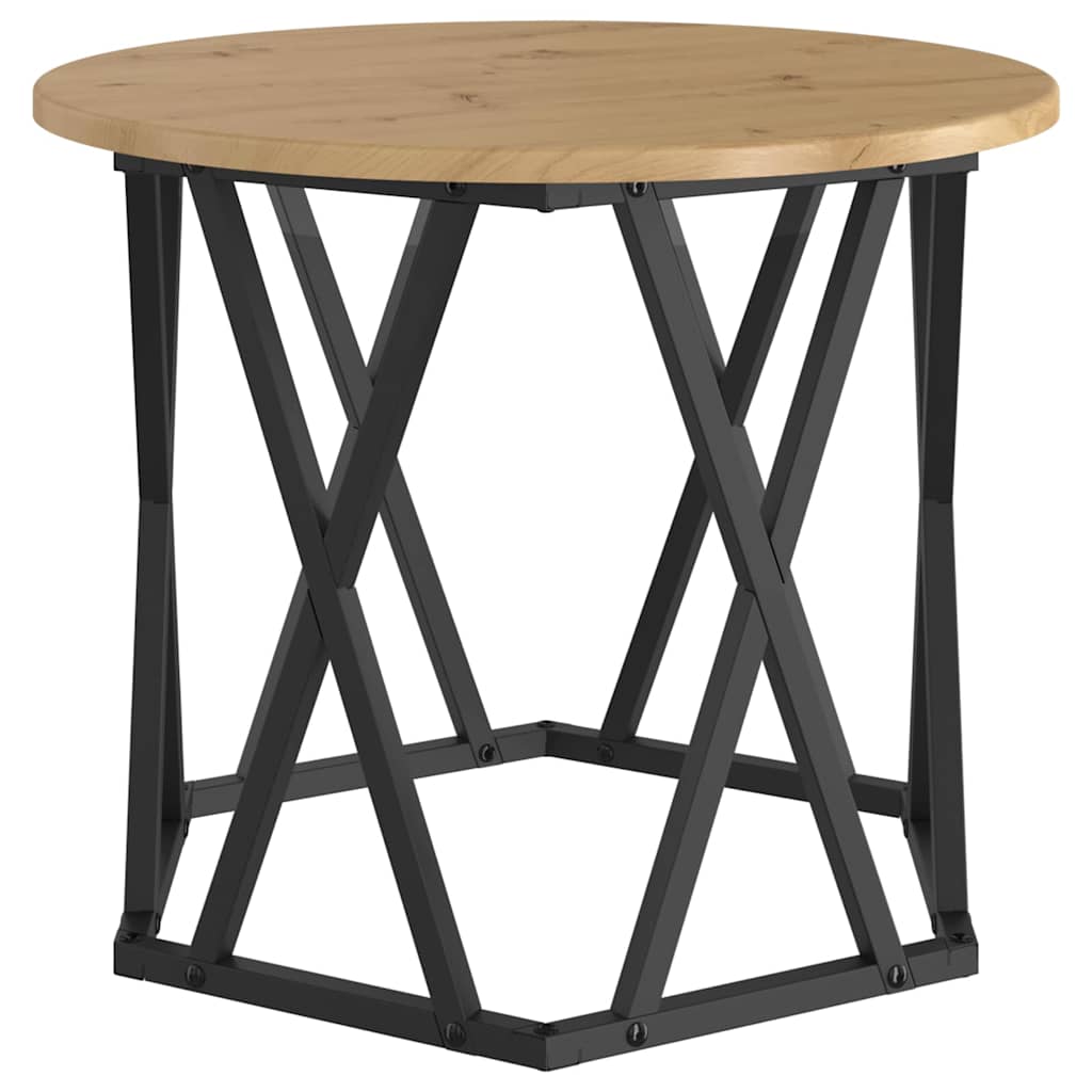 Bijzettafel 2 pcs Artisan Eiken Engineered hout en staal is nu te koop bij PeponiXL, paradijselijk wonen!