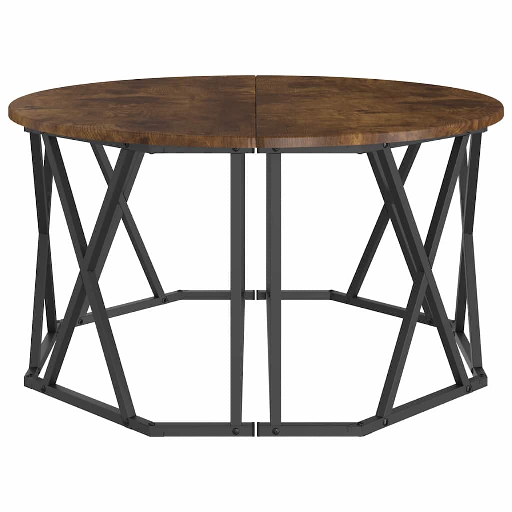 Salontafel Gerookt eiken 80 x 80 x 42 cm is nu te koop bij PeponiXL, paradijselijk wonen!