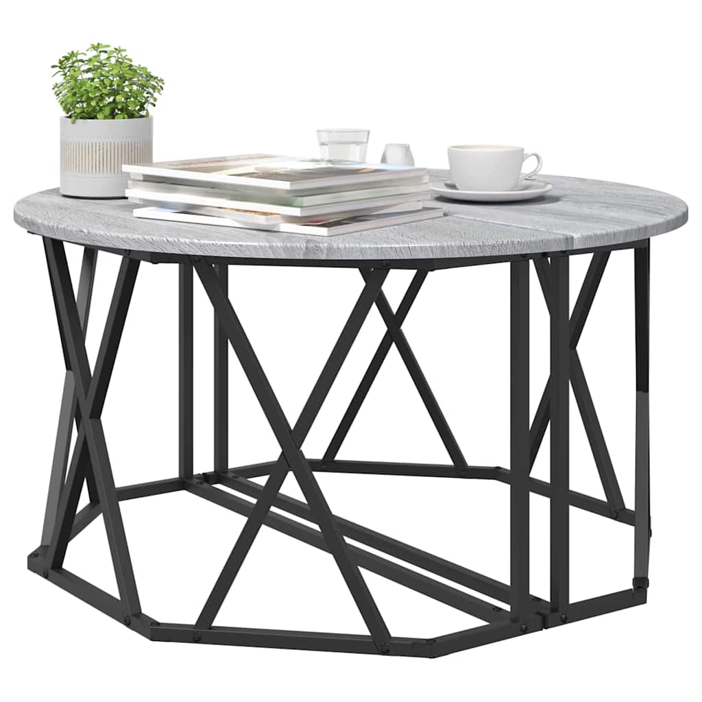 Salontafel Grijs Sonoma 80 x 80 x 42 cm is nu te koop bij PeponiXL, paradijselijk wonen!