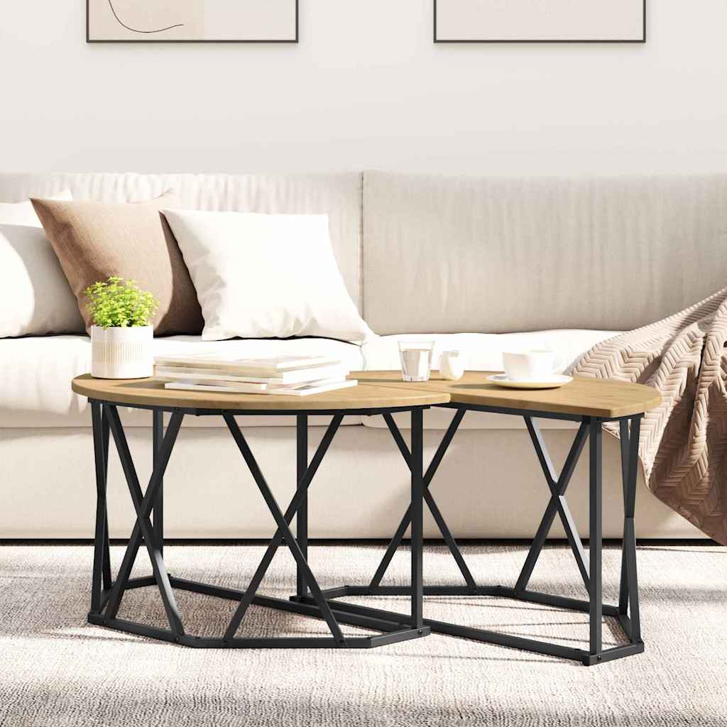 Salontafel Artisan Eiken 80 x 80 x 42 cm is nu te koop bij PeponiXL, paradijselijk wonen!