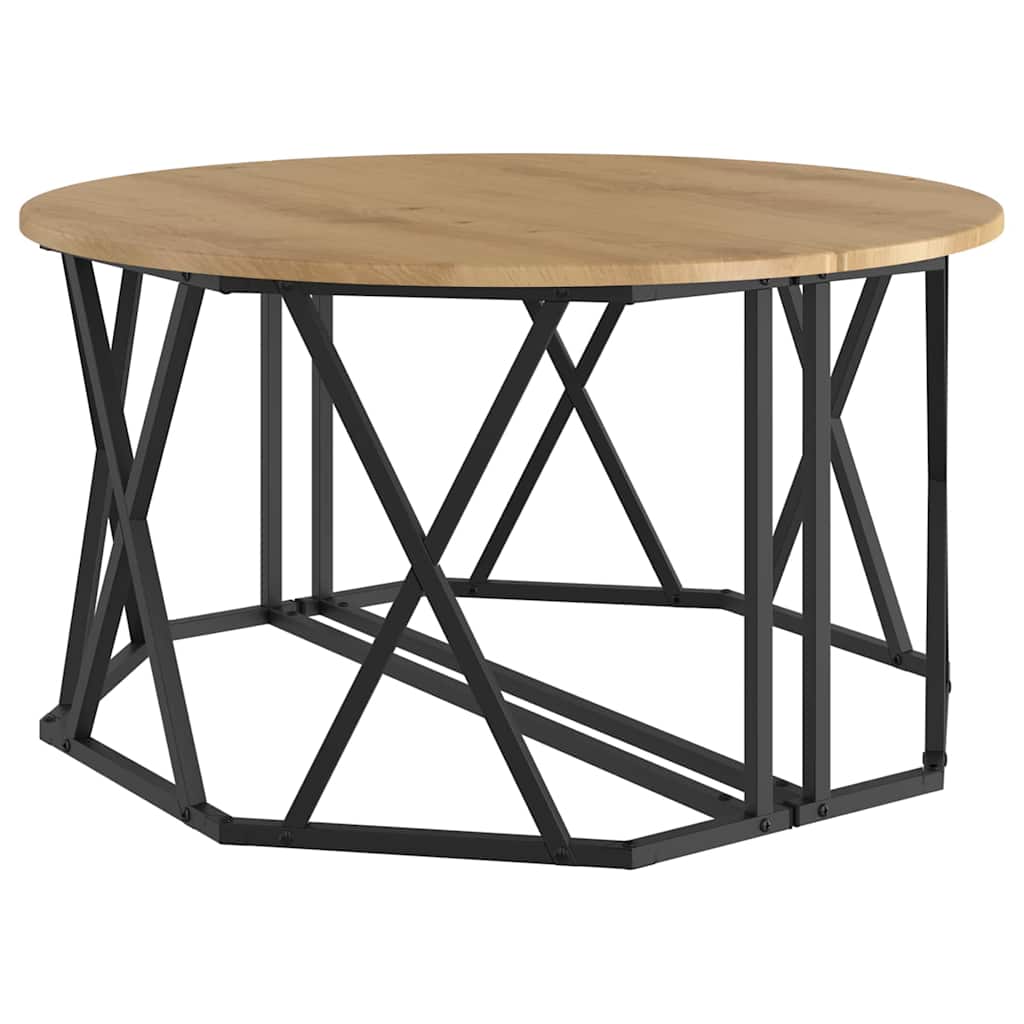 Salontafel Artisan Eiken 80 x 80 x 42 cm is nu te koop bij PeponiXL, paradijselijk wonen!