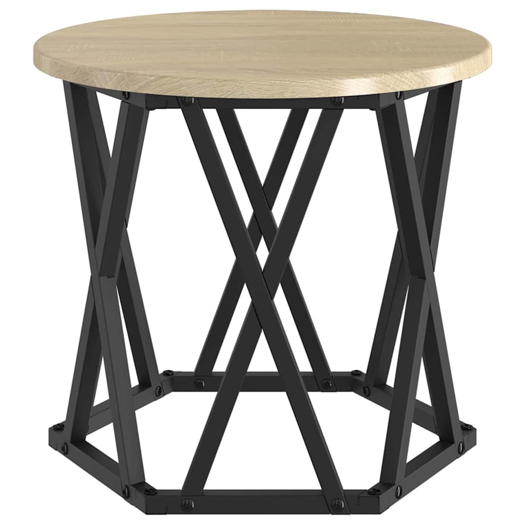Nestbare Bijzettafel 3 pcs Sonoma Eiken is nu te koop bij PeponiXL, paradijselijk wonen!