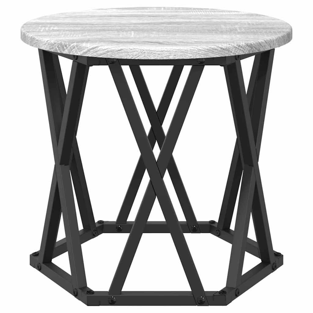 Nestbare Bijzettafel 3 pcs Grijs Sonoma is nu te koop bij PeponiXL, paradijselijk wonen!