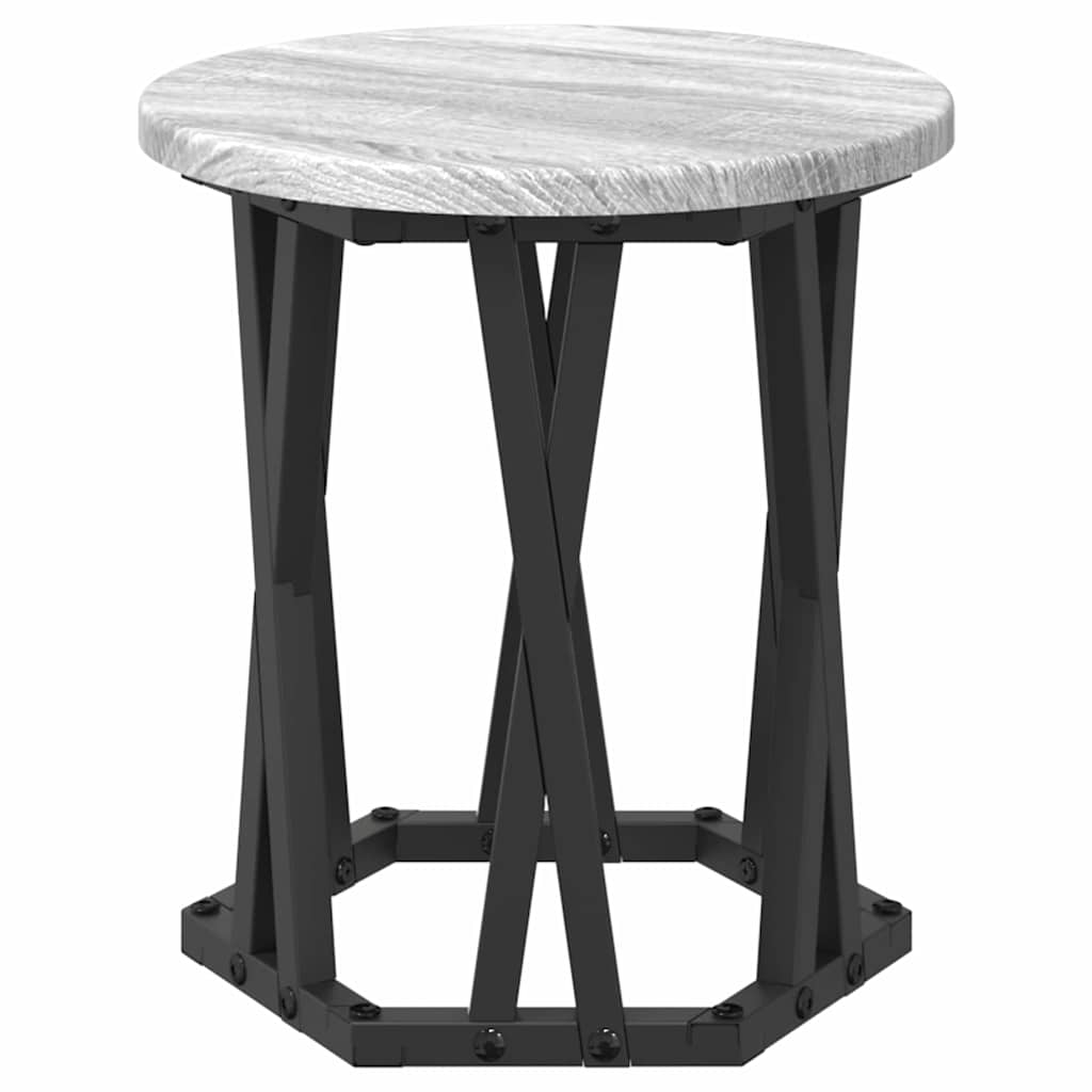 Nestbare Bijzettafel 3 pcs Grijs Sonoma is nu te koop bij PeponiXL, paradijselijk wonen!