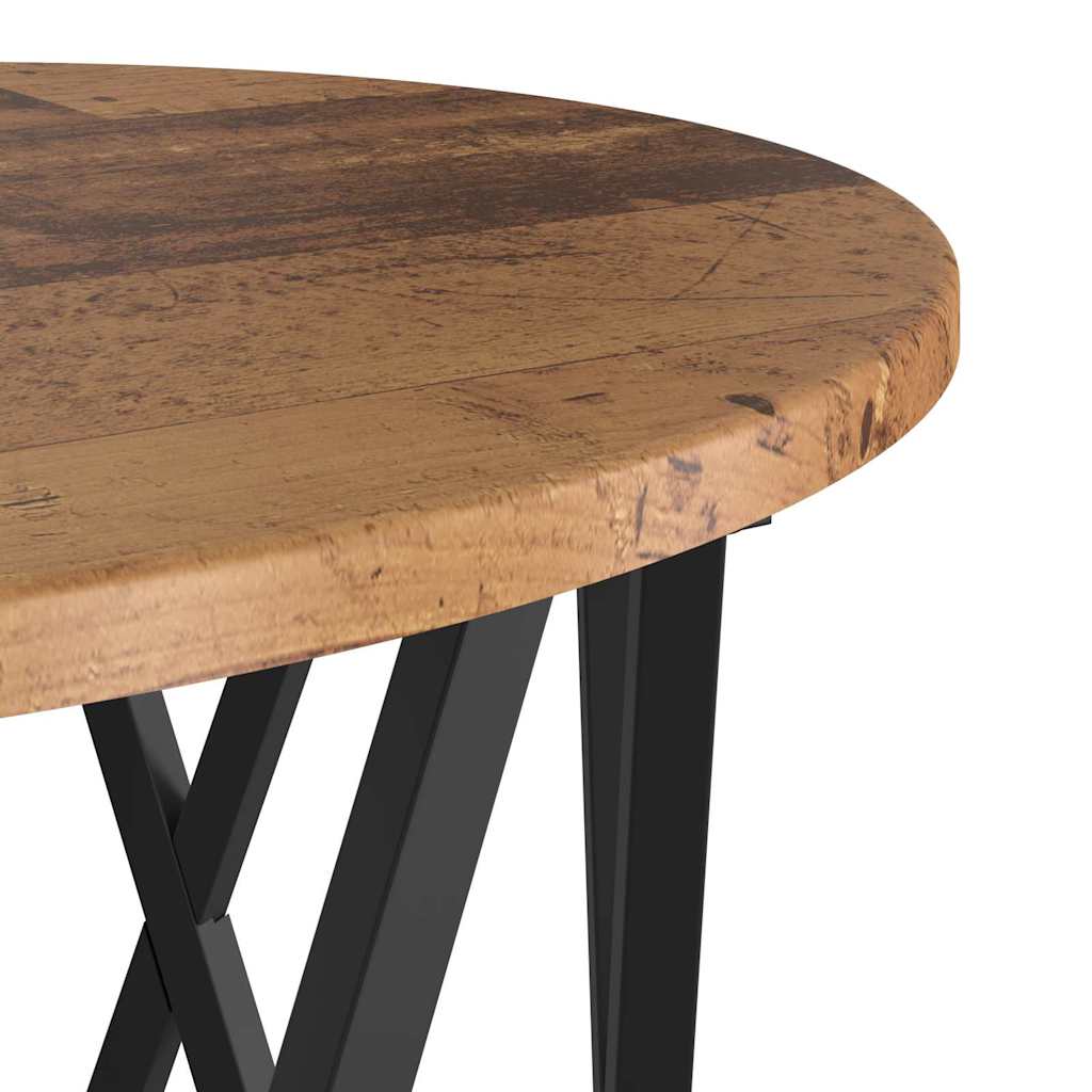 Nestbare Bijzettafel 3 pcs Oud Hout Engineered hout en staal is nu te koop bij PeponiXL, paradijselijk wonen!