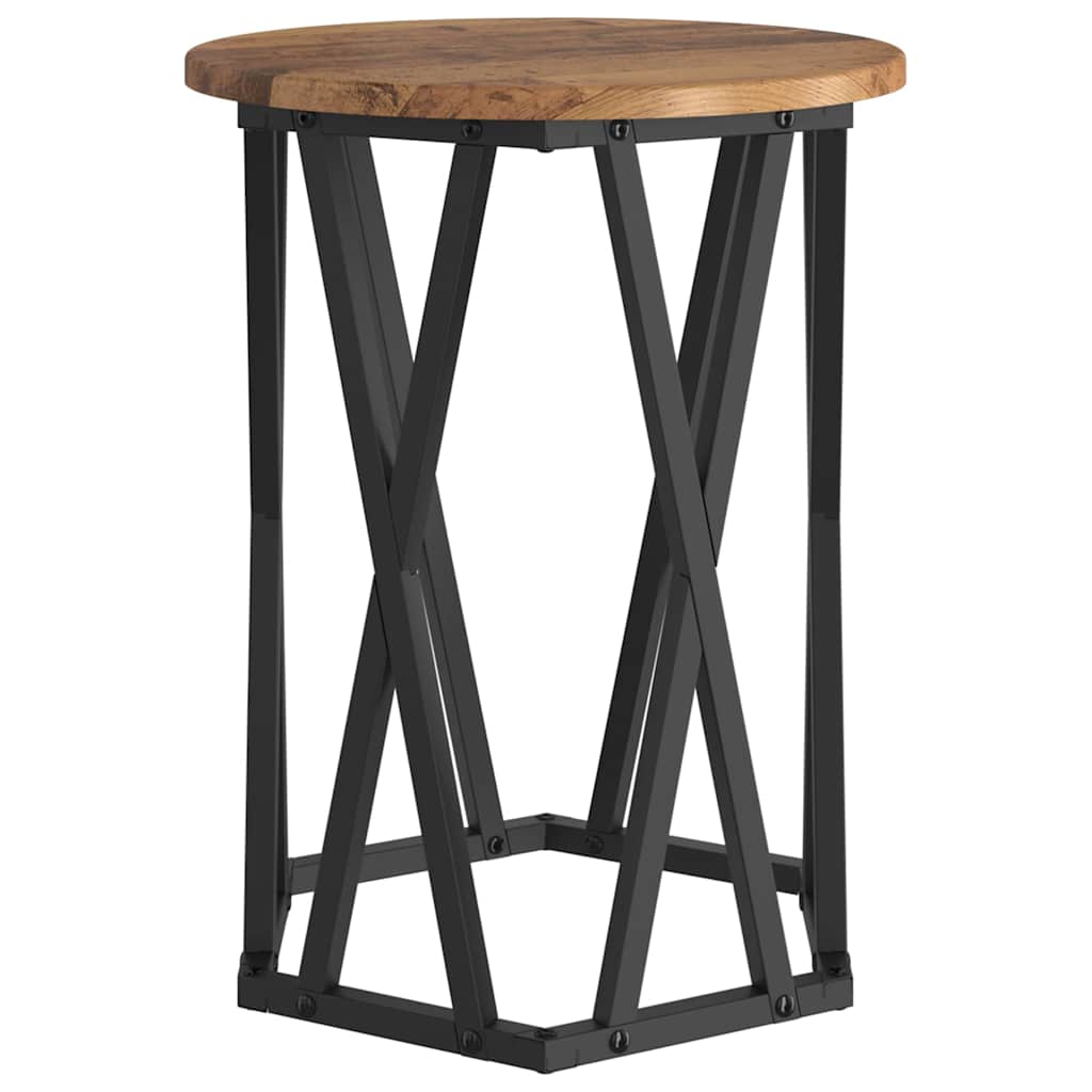 Salontafel 2 pcs Oud Hout Engineered hout en staal is nu te koop bij PeponiXL, paradijselijk wonen!