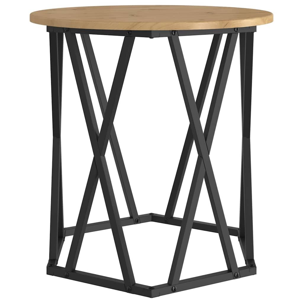 Salontafel 2 pcs Artisan Eiken Engineered hout en staal is nu te koop bij PeponiXL, paradijselijk wonen!