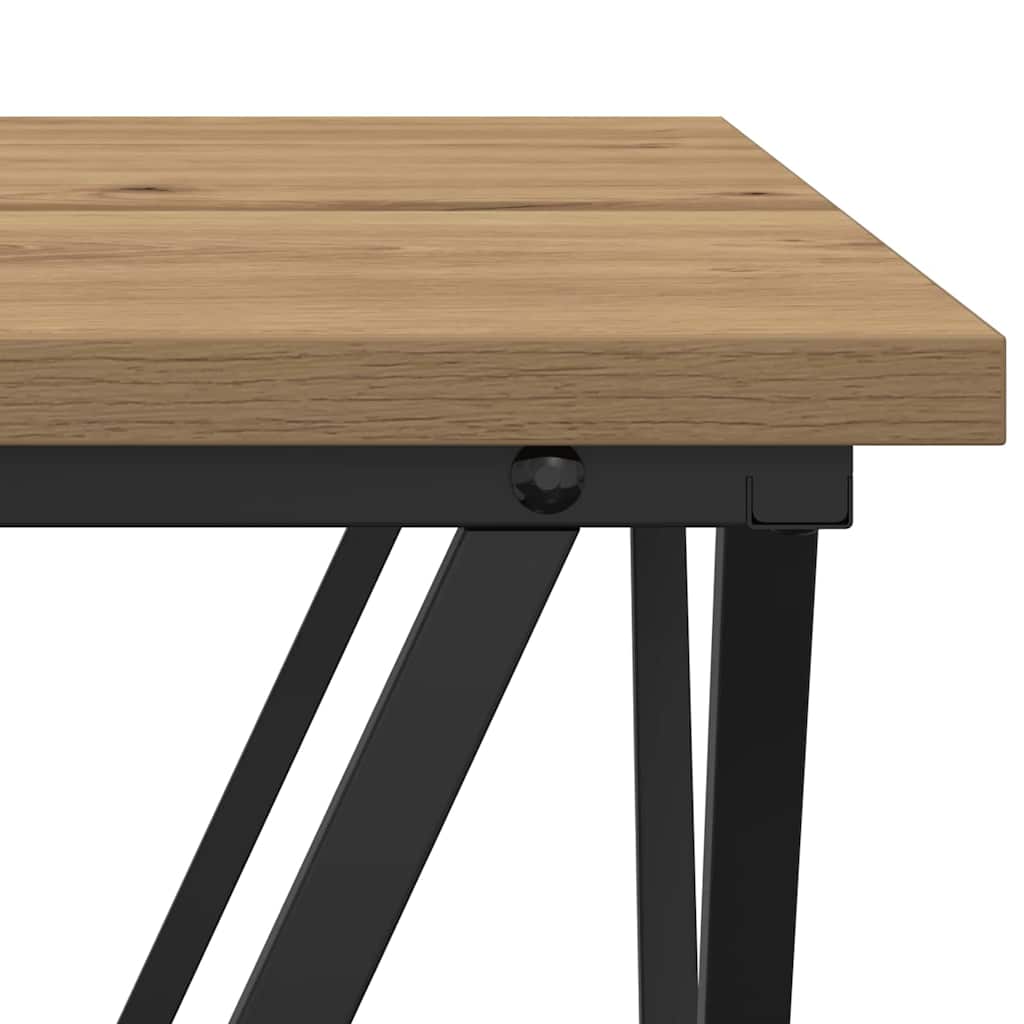 Bijzettafelset 2 pcs Artisan Eiken Engineered hout en staal is nu te koop bij PeponiXL, paradijselijk wonen!