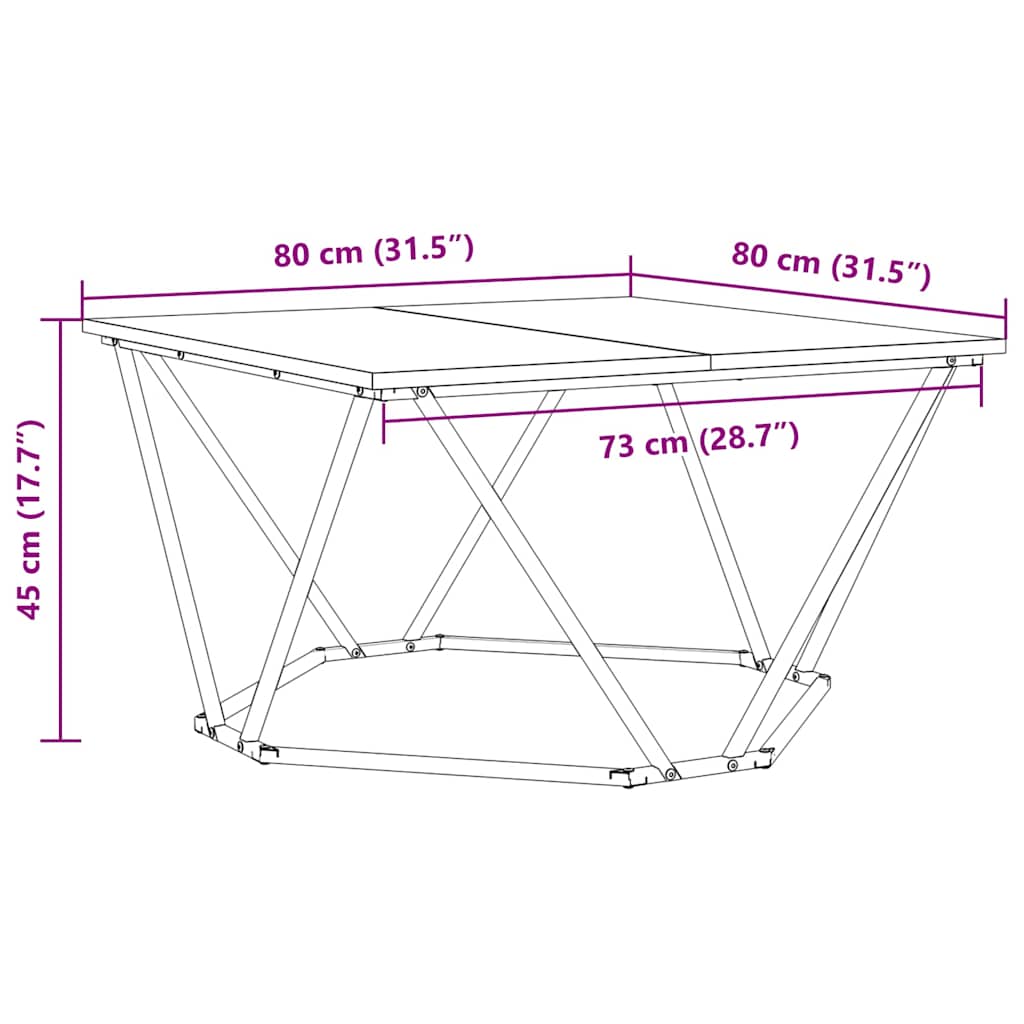 Salontafel Sonoma Eiken 80 x 80 x 45 cm is nu te koop bij PeponiXL, paradijselijk wonen!