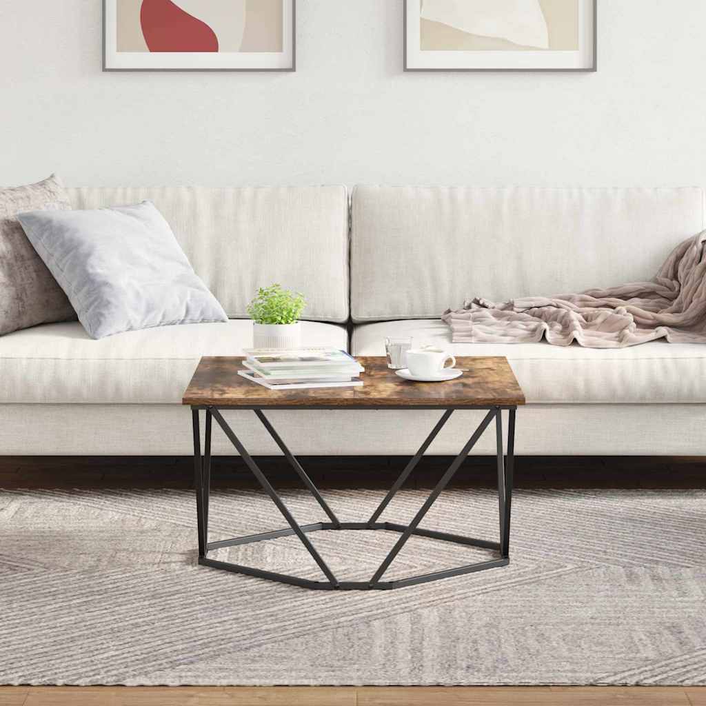 Salontafel Gerookt eiken 80 x 80 x 45 cm is nu te koop bij PeponiXL, paradijselijk wonen!