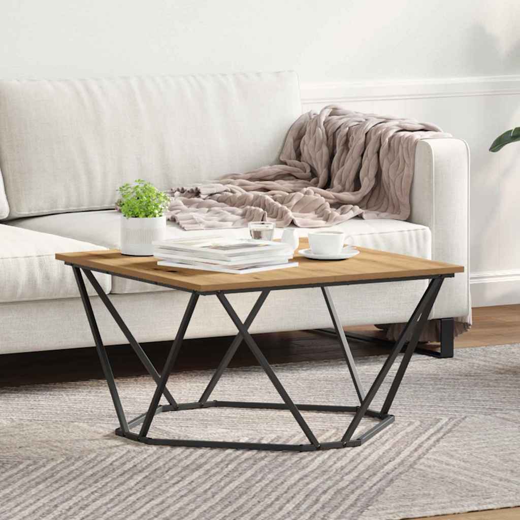 Salontafel Artisan Eiken 80 x 80 x 45 cm is nu te koop bij PeponiXL, paradijselijk wonen!