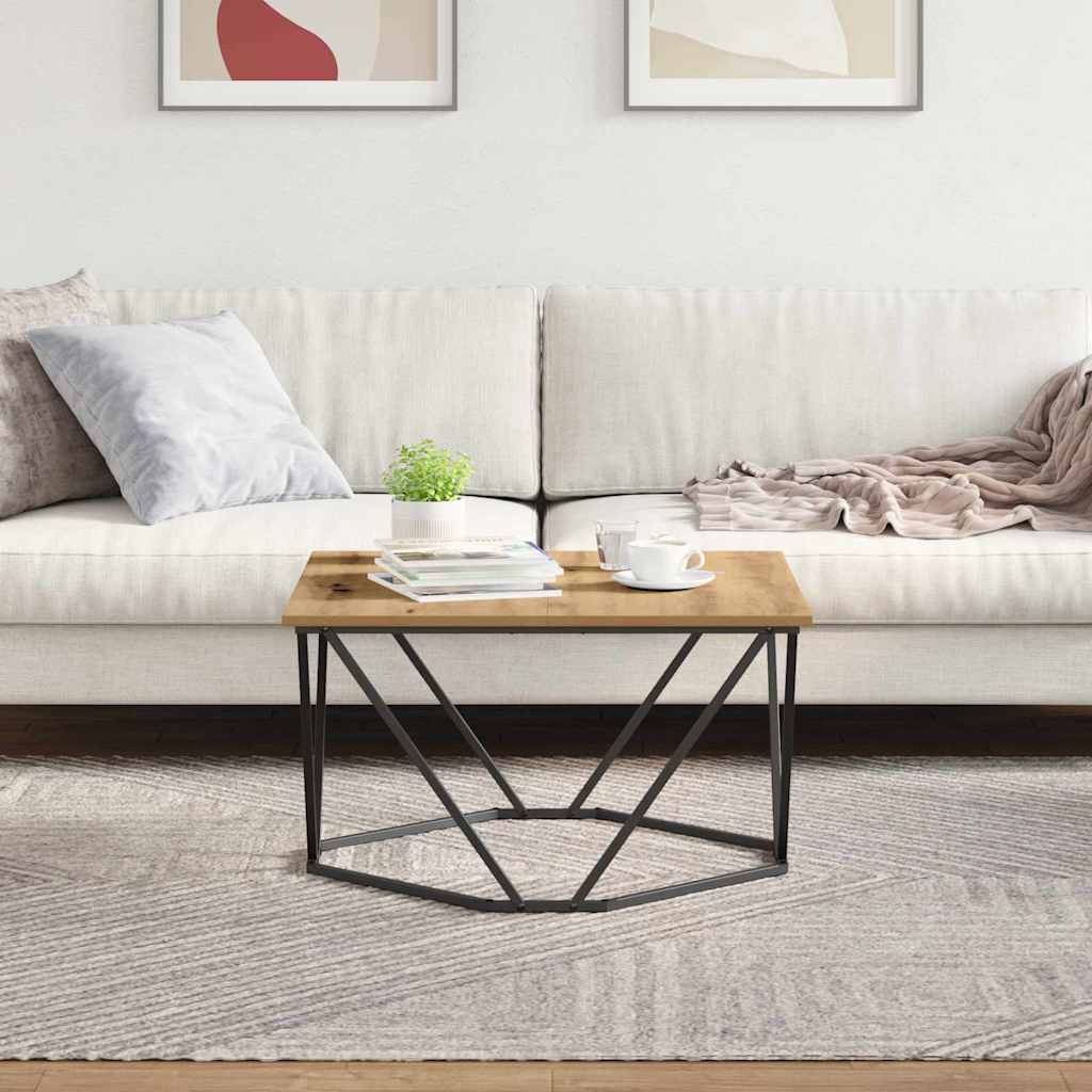 Salontafel Artisan Eiken 80 x 80 x 45 cm is nu te koop bij PeponiXL, paradijselijk wonen!