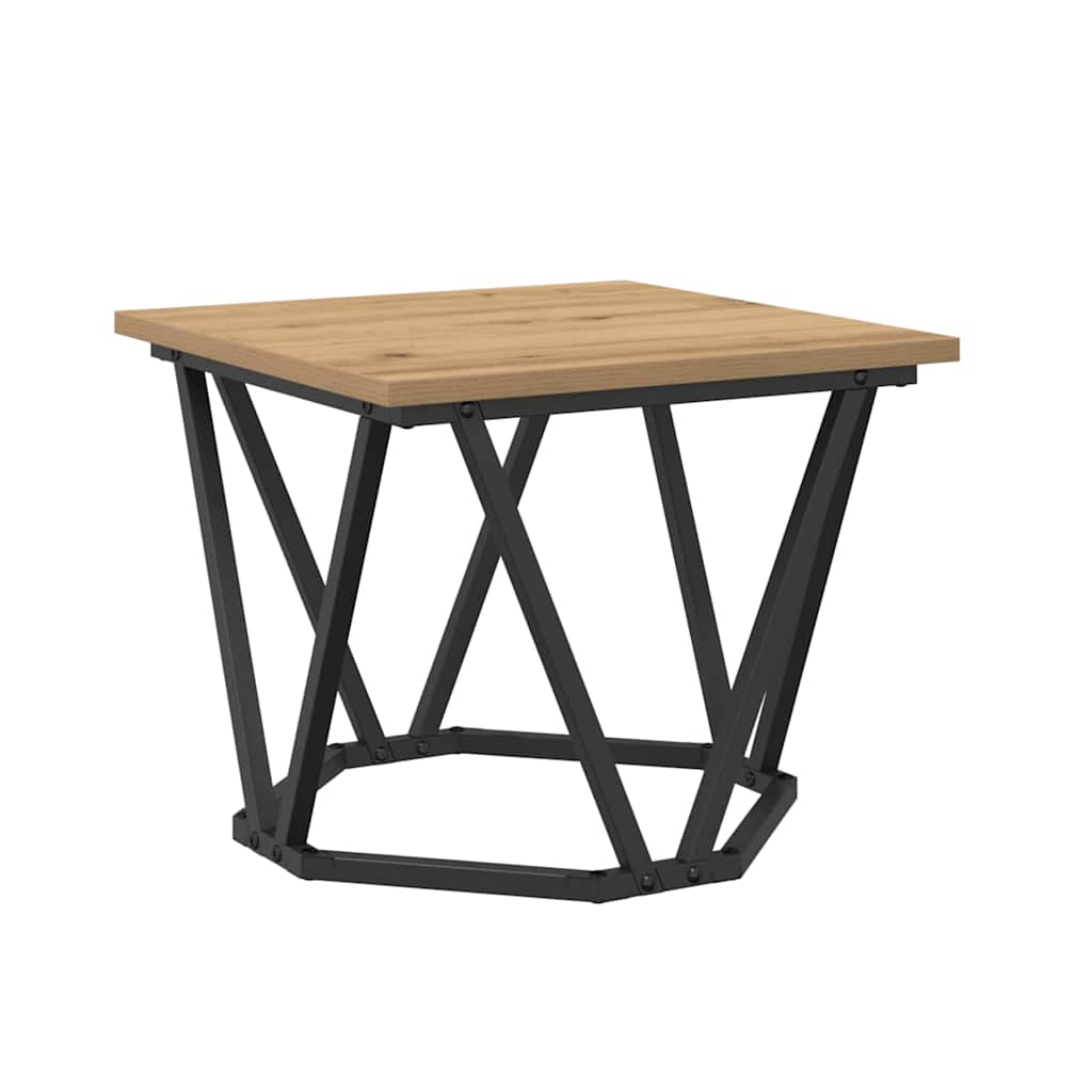 Salontafel 3 pcs Artisan Eiken Engineered hout en staal is nu te koop bij PeponiXL, paradijselijk wonen!