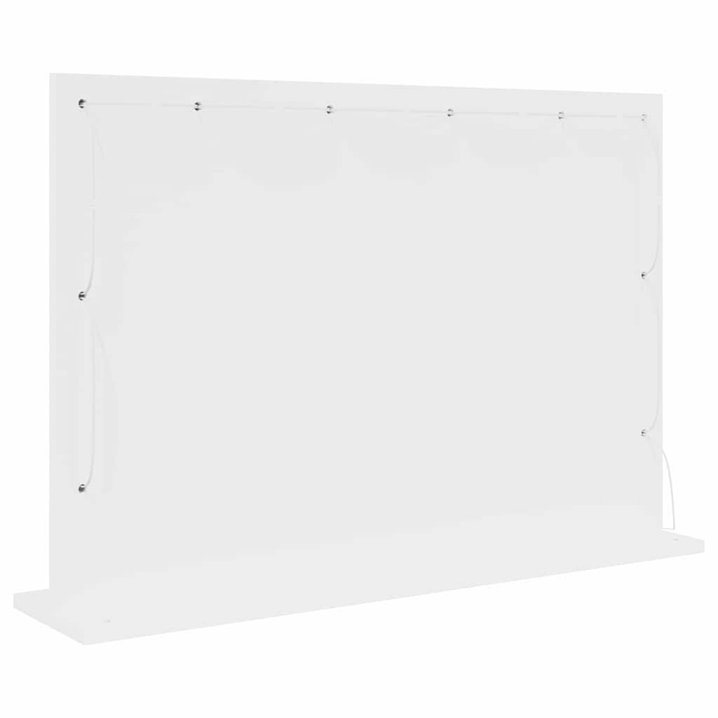 Schmink Spiegel Wit 80 x 15 x 18 cm Glas en Hout met Kunststof is nu te koop bij PeponiXL, paradijselijk wonen!