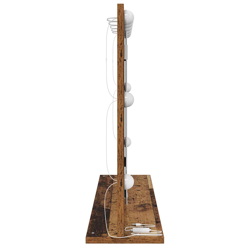 Schmink Spiegel Rechthoekig met spiegel Oudhout 80 x 55 x 18 cm is nu te koop bij PeponiXL, paradijselijk wonen!