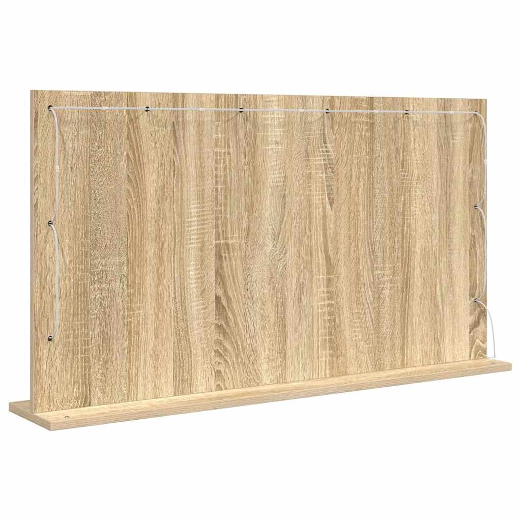 Schmink Spiegel Rechthoekig Sonoma Eiken 100 x 55 x 18 cm is nu te koop bij PeponiXL, paradijselijk wonen!