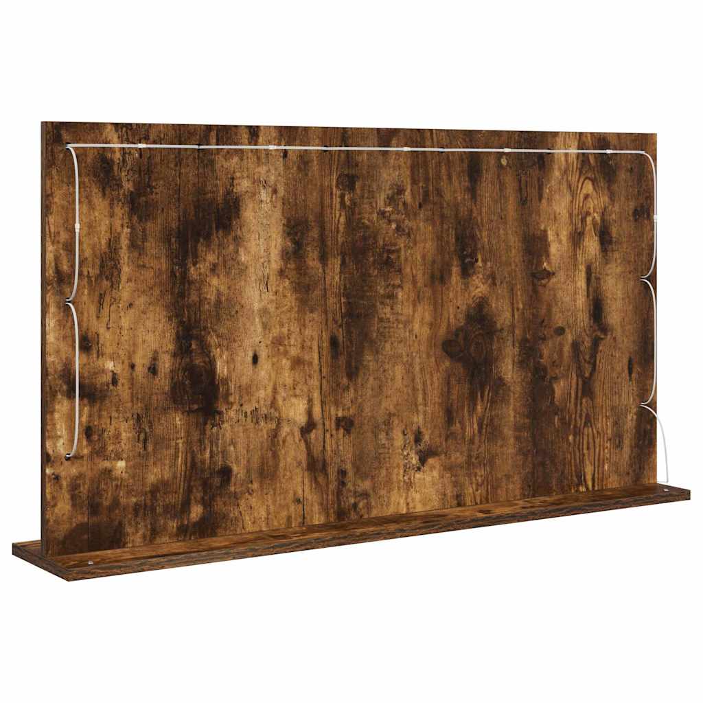 Schmink Spiegel Rechthoekig Gerookt eiken 100 x 55 x 18 cm is nu te koop bij PeponiXL, paradijselijk wonen!
