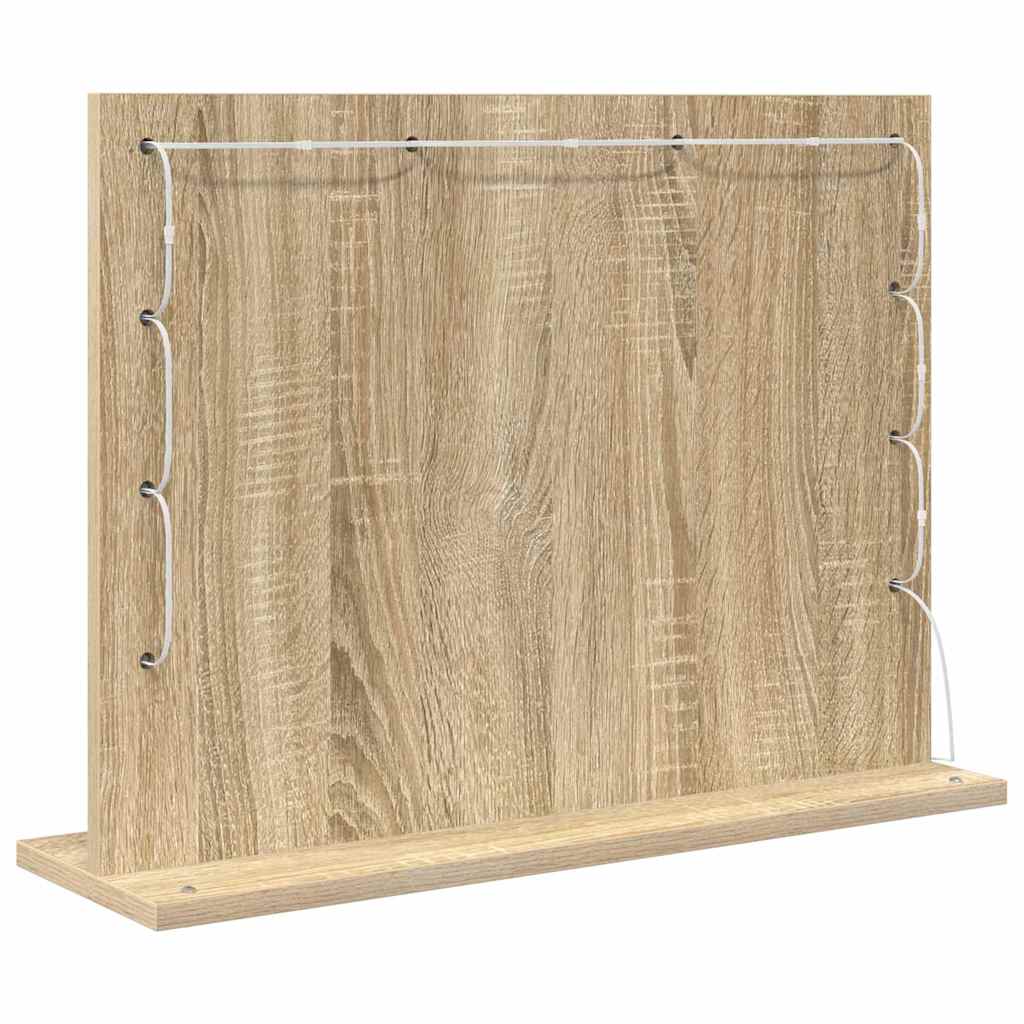 Schmink Spiegel Rechthoekig Sonoma Eiken 60 x 45 x 18 cm is nu te koop bij PeponiXL, paradijselijk wonen!