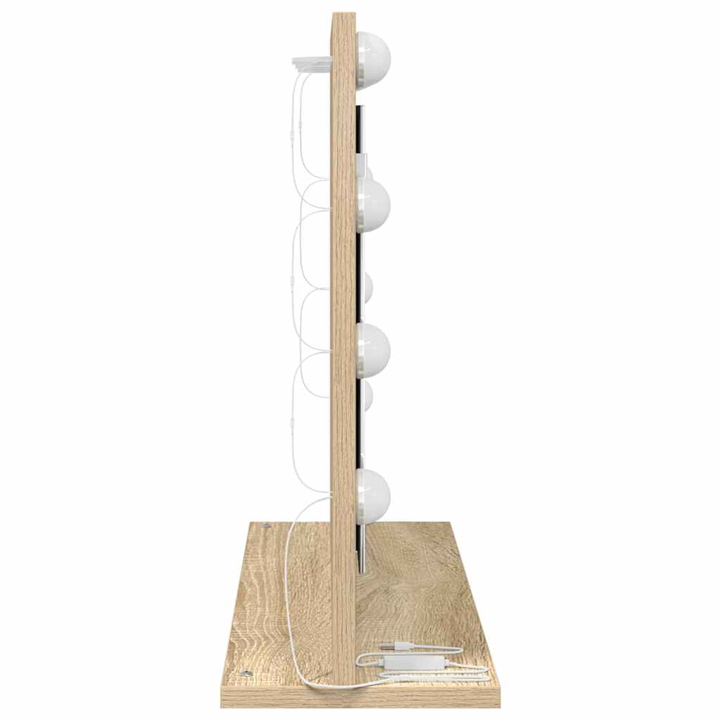 Schmink Spiegel Rechthoekig Sonoma Eiken 60 x 45 x 18 cm is nu te koop bij PeponiXL, paradijselijk wonen!