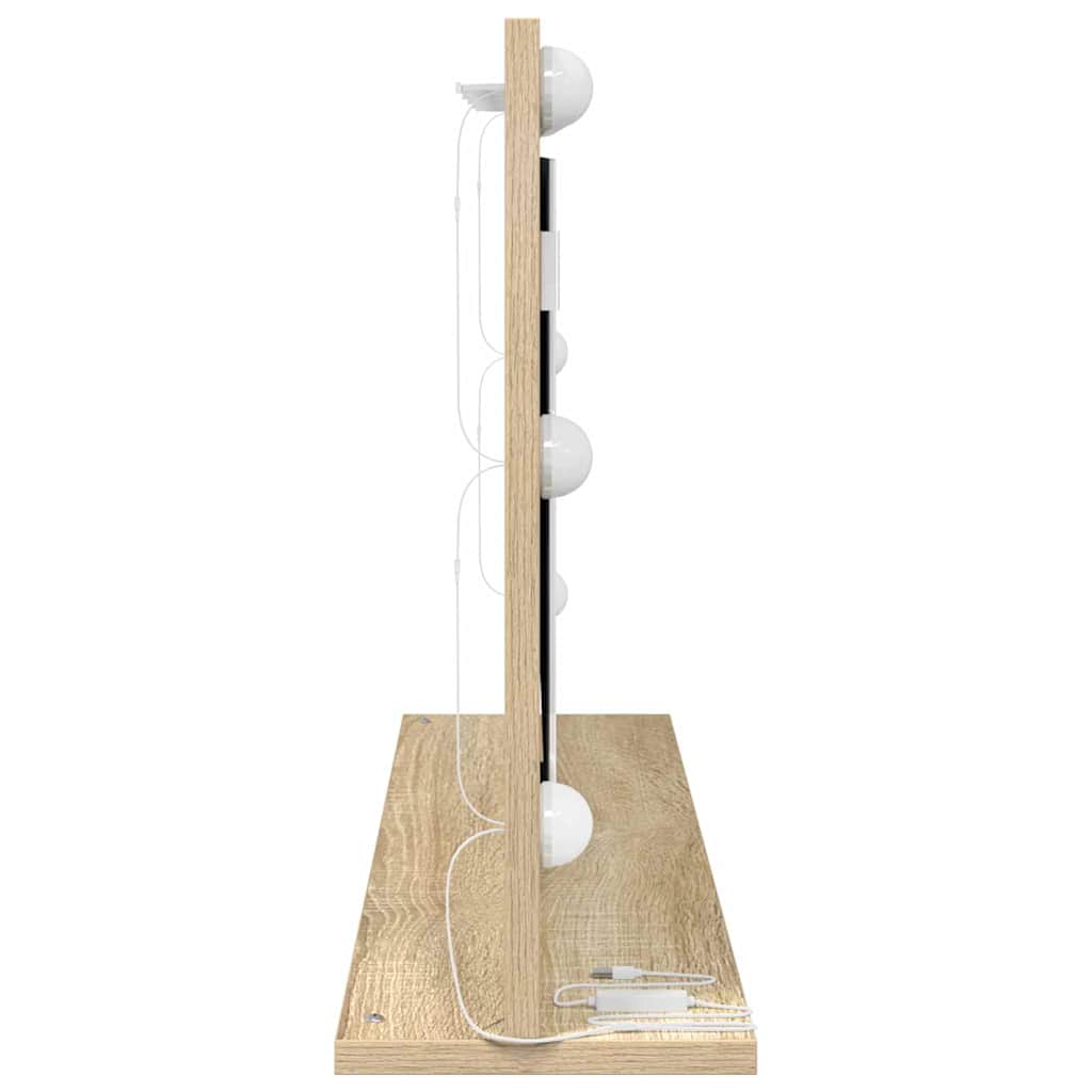 Schmink Spiegel Rechthoekig Sonoma Eiken 80 x 45 x 18 cm is nu te koop bij PeponiXL, paradijselijk wonen!