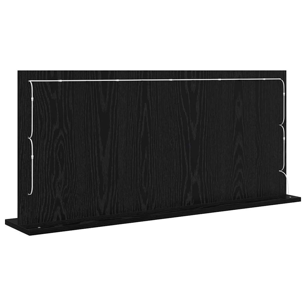Schmink Spiegel Rechthoekig Zwart Eiken 100 x 45 x 18 cm is nu te koop bij PeponiXL, paradijselijk wonen!