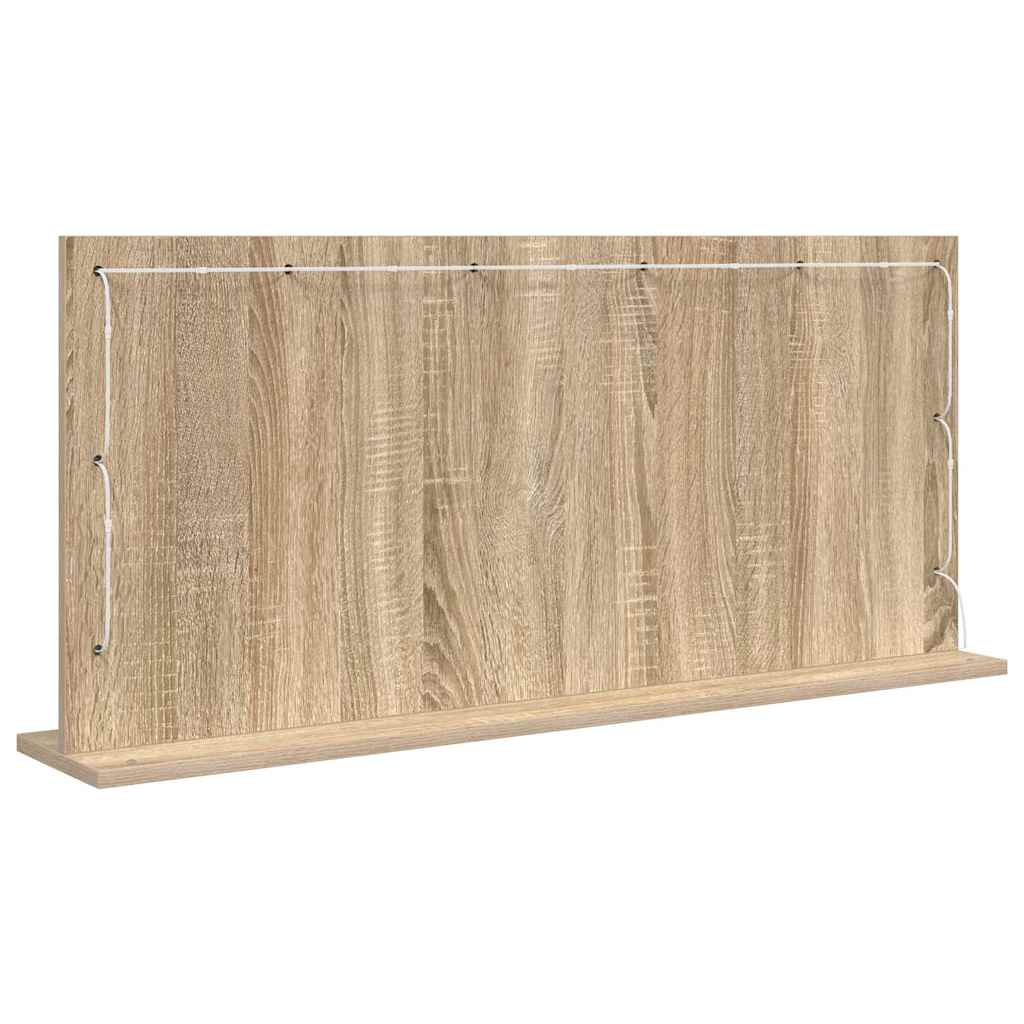 Schmink Spiegel Rechthoekig Sonoma Eiken 100 x 45 x 18 cm is nu te koop bij PeponiXL, paradijselijk wonen!