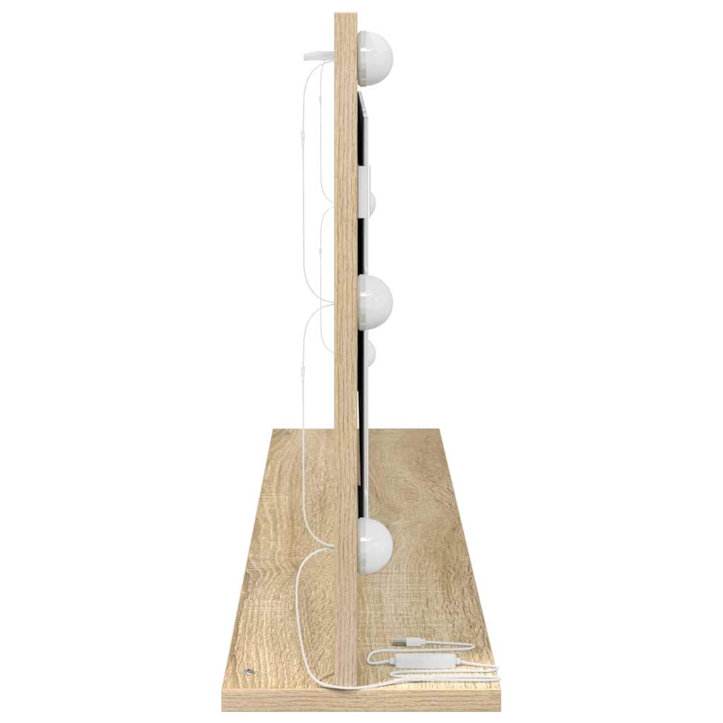 Schmink Spiegel Rechthoekig Sonoma Eiken 100 x 45 x 18 cm is nu te koop bij PeponiXL, paradijselijk wonen!