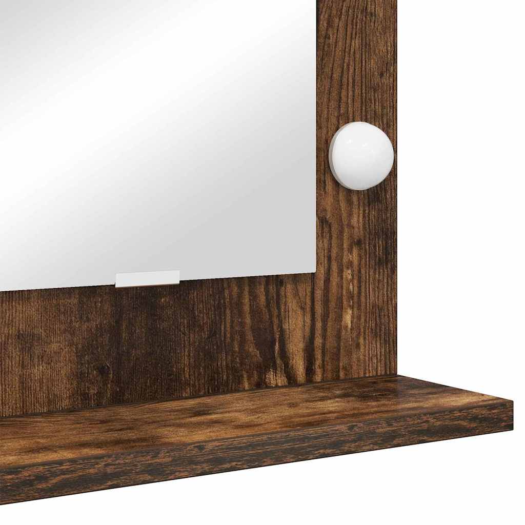 Schmink Spiegel Rechthoekig Gerookt eiken 100 x 45 x 18 cm is nu te koop bij PeponiXL, paradijselijk wonen!
