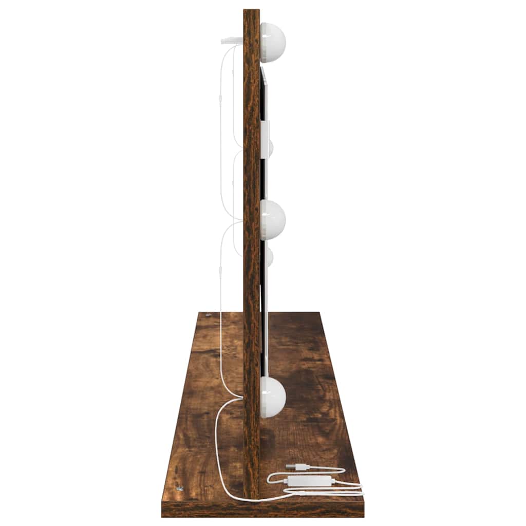 Schmink Spiegel Rechthoekig Gerookt eiken 100 x 45 x 18 cm is nu te koop bij PeponiXL, paradijselijk wonen!