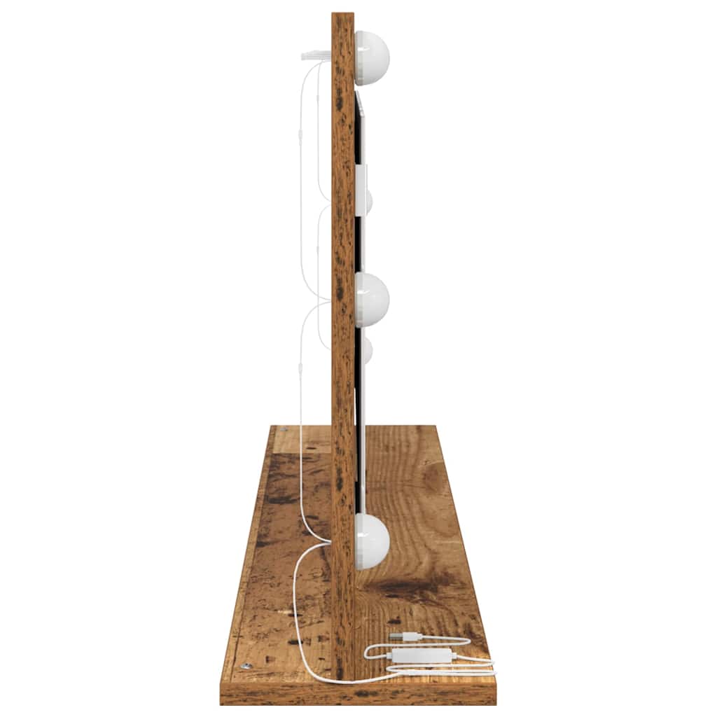 Schmink Spiegel Rechthoekig Oudhout 100 x 45 x 18 cm is nu te koop bij PeponiXL, paradijselijk wonen!