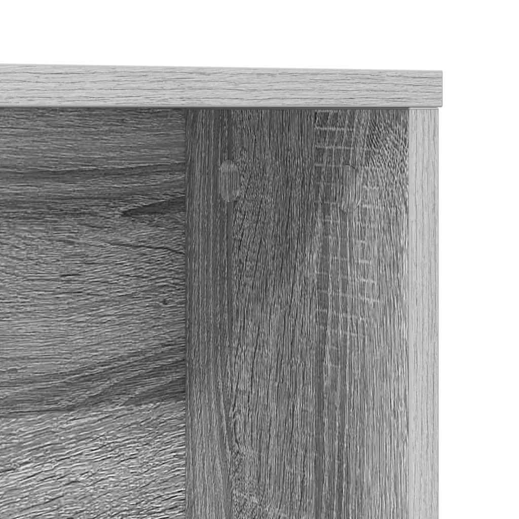 Bureau met plank Grijs Sonoma 91 x 50 x 149 cm Bewerkt hout is nu te koop bij PeponiXL, paradijselijk wonen!