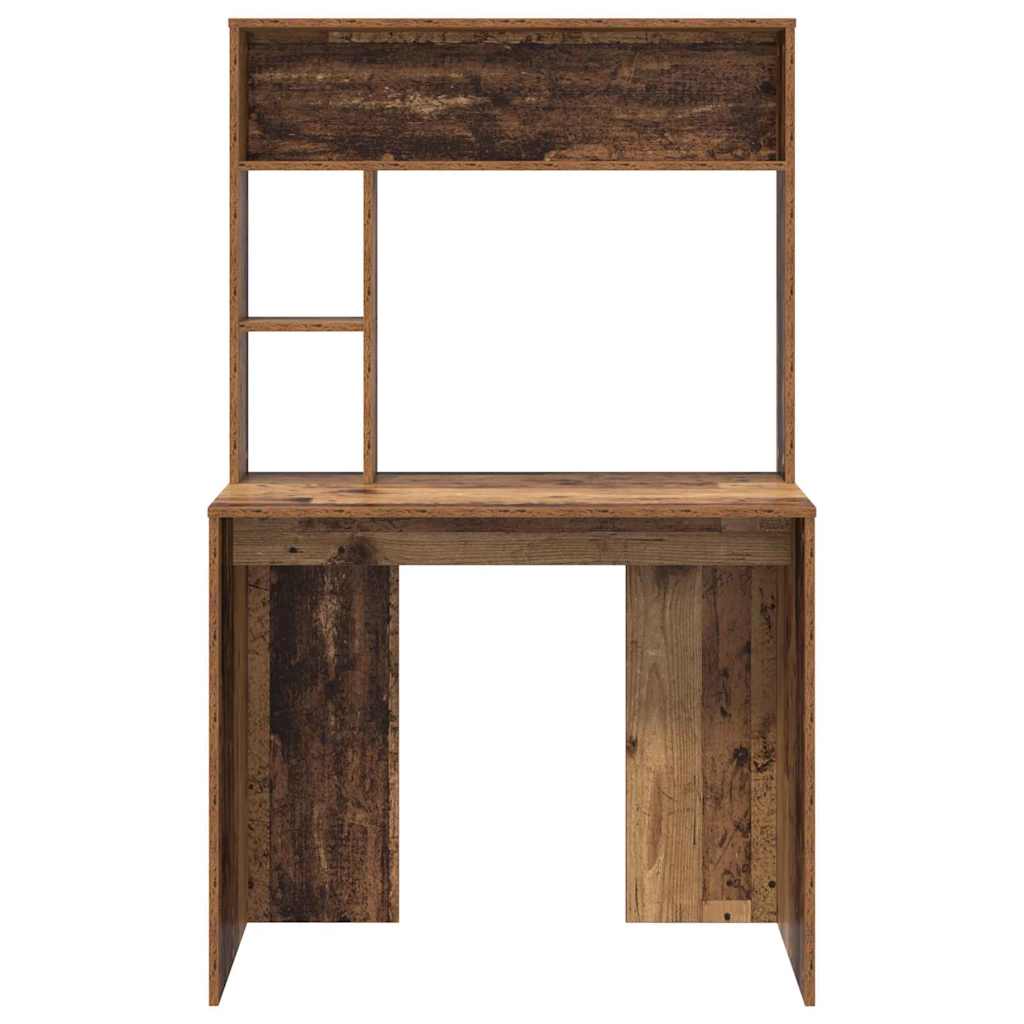 Bureau met plank Oud Hout 91 x 50 x 149 cm Bewerkt hout is nu te koop bij PeponiXL, paradijselijk wonen!
