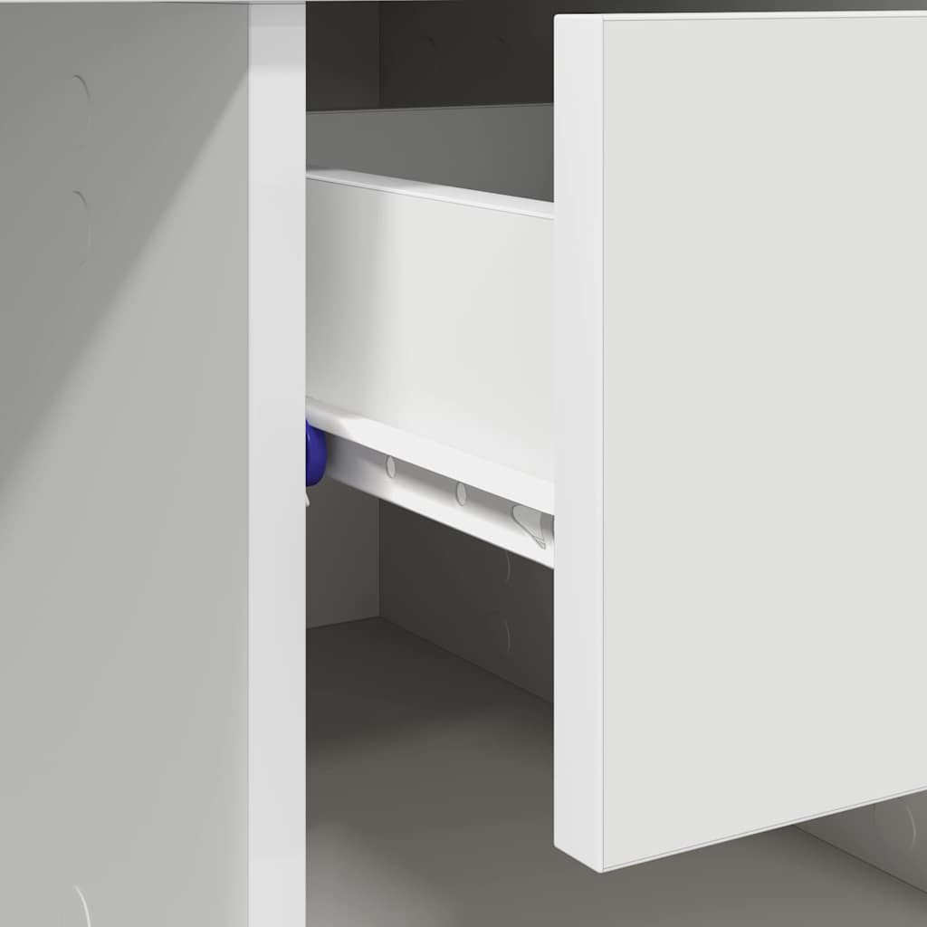 Bureau met lade met plank Wit 90 x 49 x 75 cm Bewerkt hout is nu te koop bij PeponiXL, paradijselijk wonen!