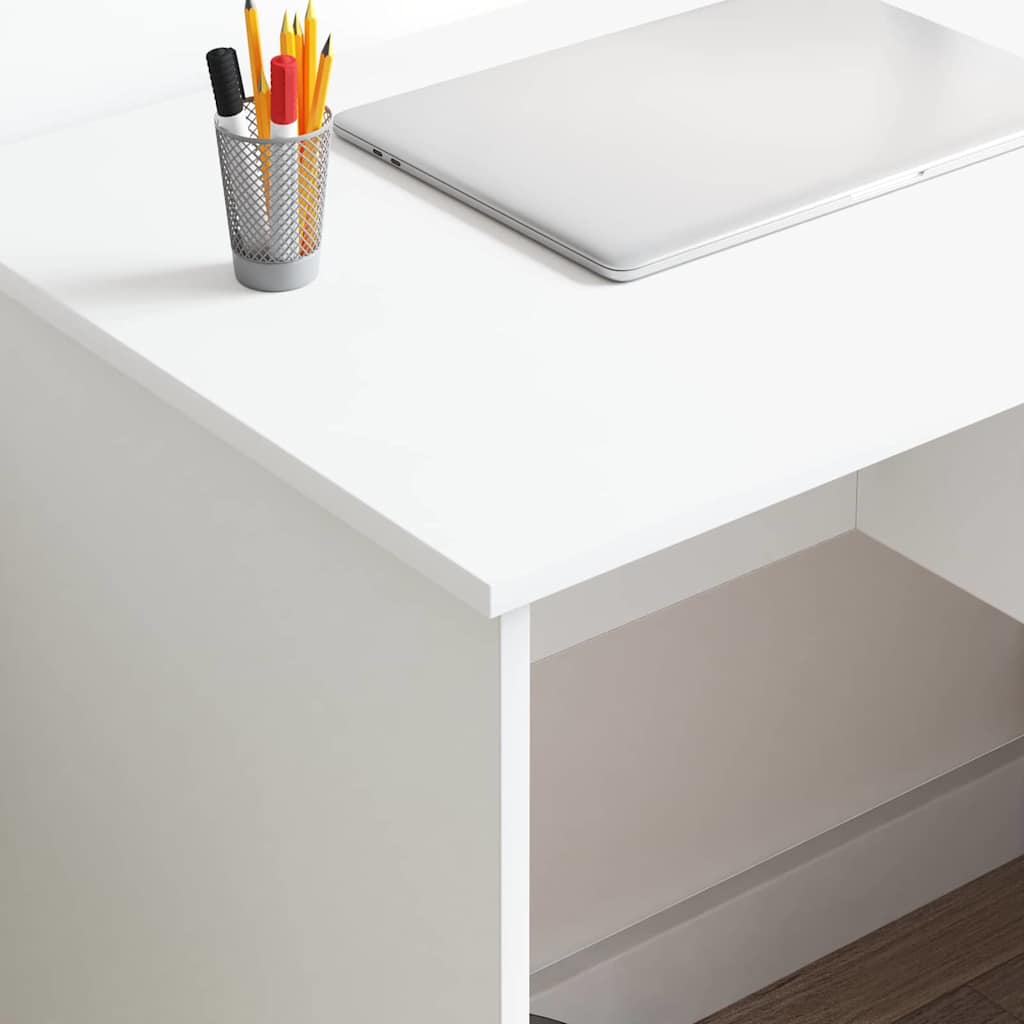 Bureau met lade met plank Wit 90 x 49 x 75 cm Bewerkt hout is nu te koop bij PeponiXL, paradijselijk wonen!