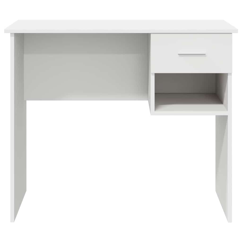 Bureau met lade met plank Wit 90 x 49 x 75 cm Bewerkt hout is nu te koop bij PeponiXL, paradijselijk wonen!