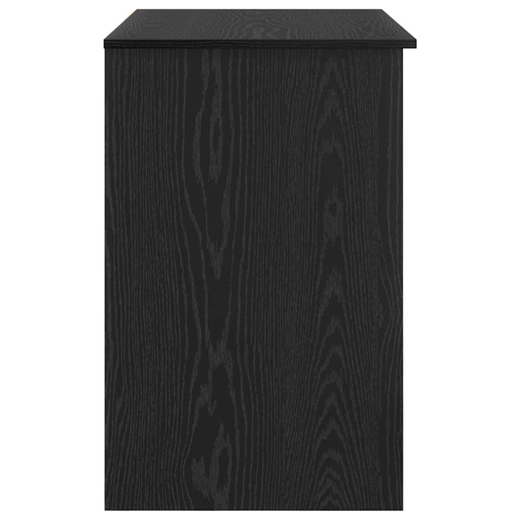 Bureau met lade Zwart Eiken 90 x 49 x 75 cm Bewerkt hout is nu te koop bij PeponiXL, paradijselijk wonen!