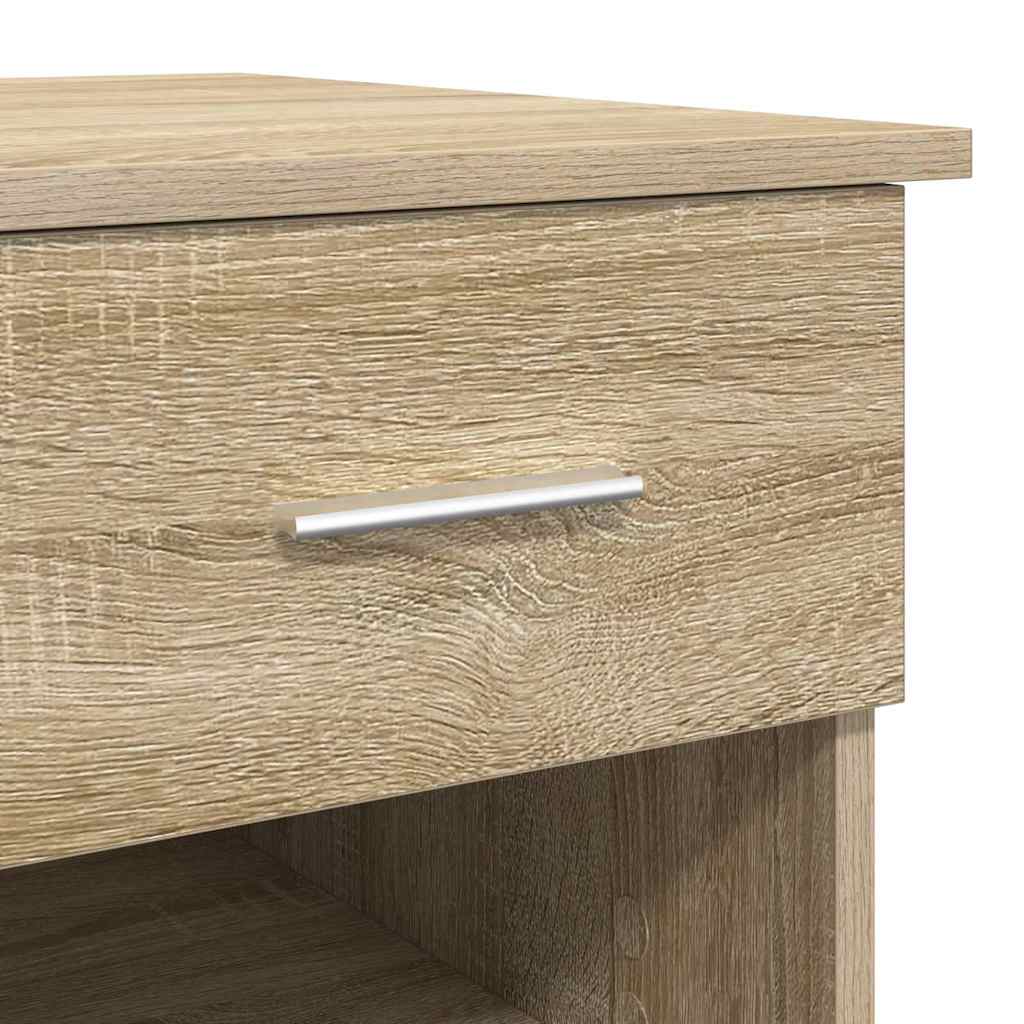 Bureau met lade Sonoma Eiken 90 x 49 x 75 cm Bewerkt hout is nu te koop bij PeponiXL, paradijselijk wonen!