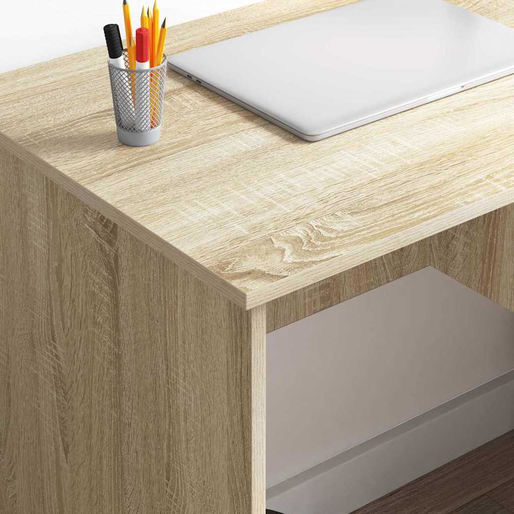 Bureau met lade Sonoma Eiken 90 x 49 x 75 cm Bewerkt hout is nu te koop bij PeponiXL, paradijselijk wonen!