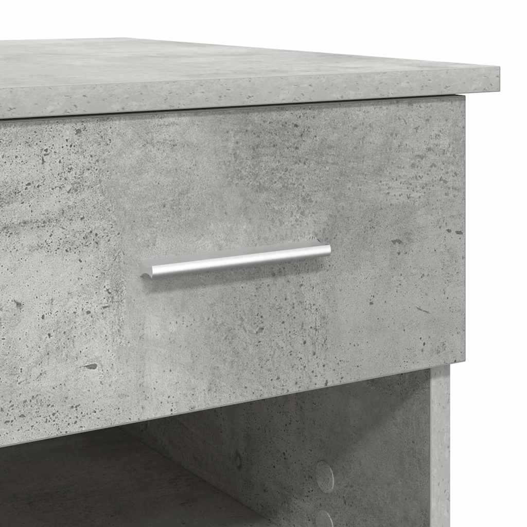 Bureau met lade Beton Grijs 90 x 49 x 75 cm Bewerkt hout is nu te koop bij PeponiXL, paradijselijk wonen!