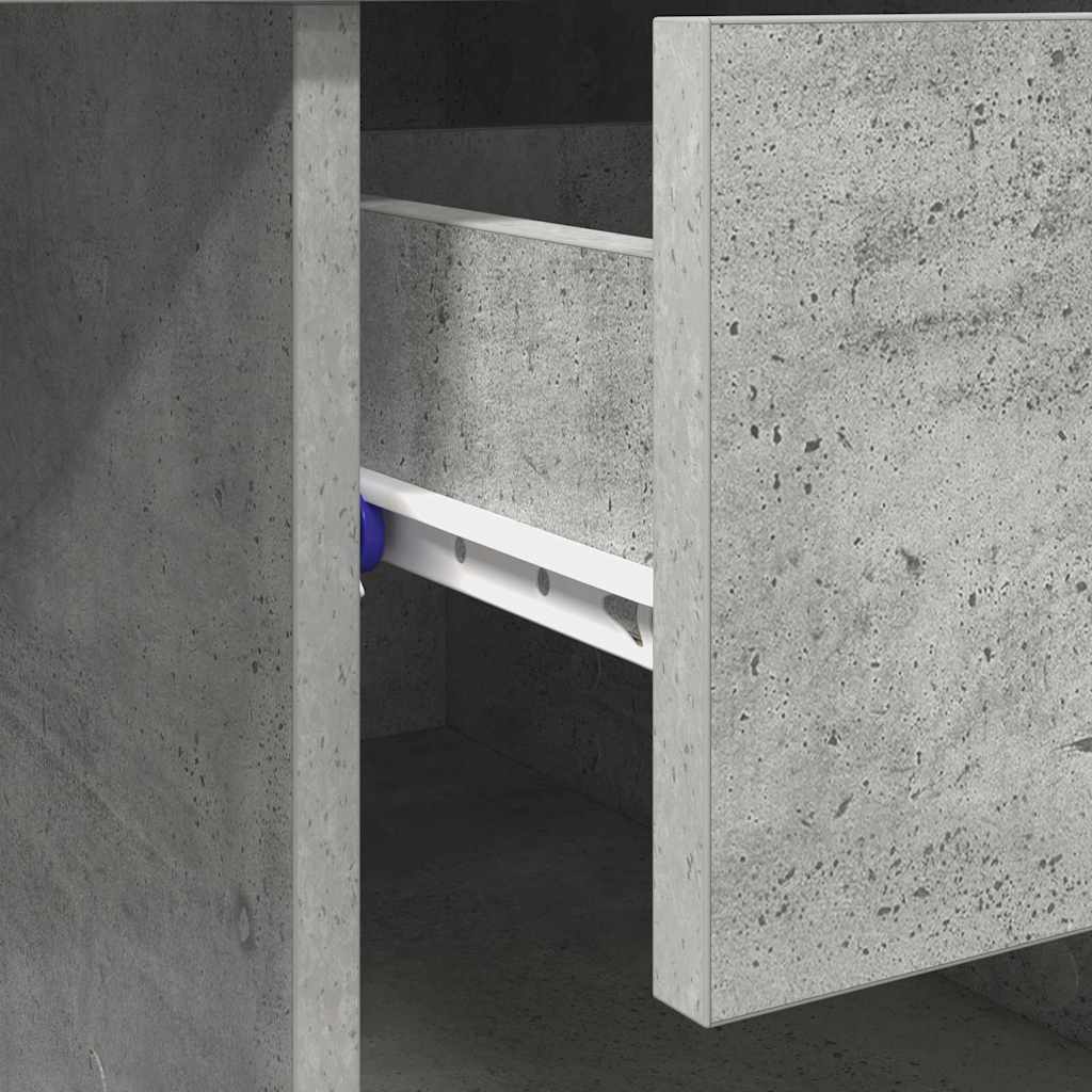 Bureau met lade Beton Grijs 90 x 49 x 75 cm Bewerkt hout is nu te koop bij PeponiXL, paradijselijk wonen!