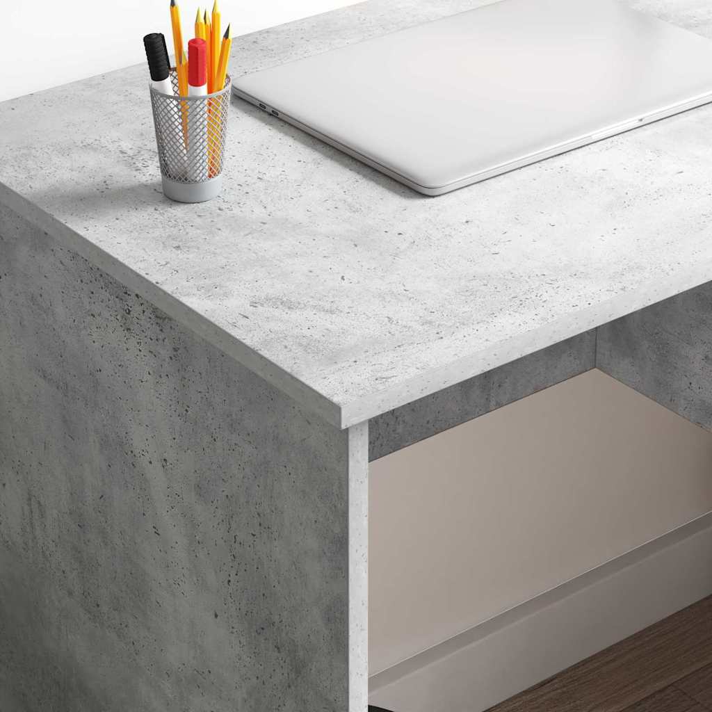 Bureau met lade Beton Grijs 90 x 49 x 75 cm Bewerkt hout is nu te koop bij PeponiXL, paradijselijk wonen!