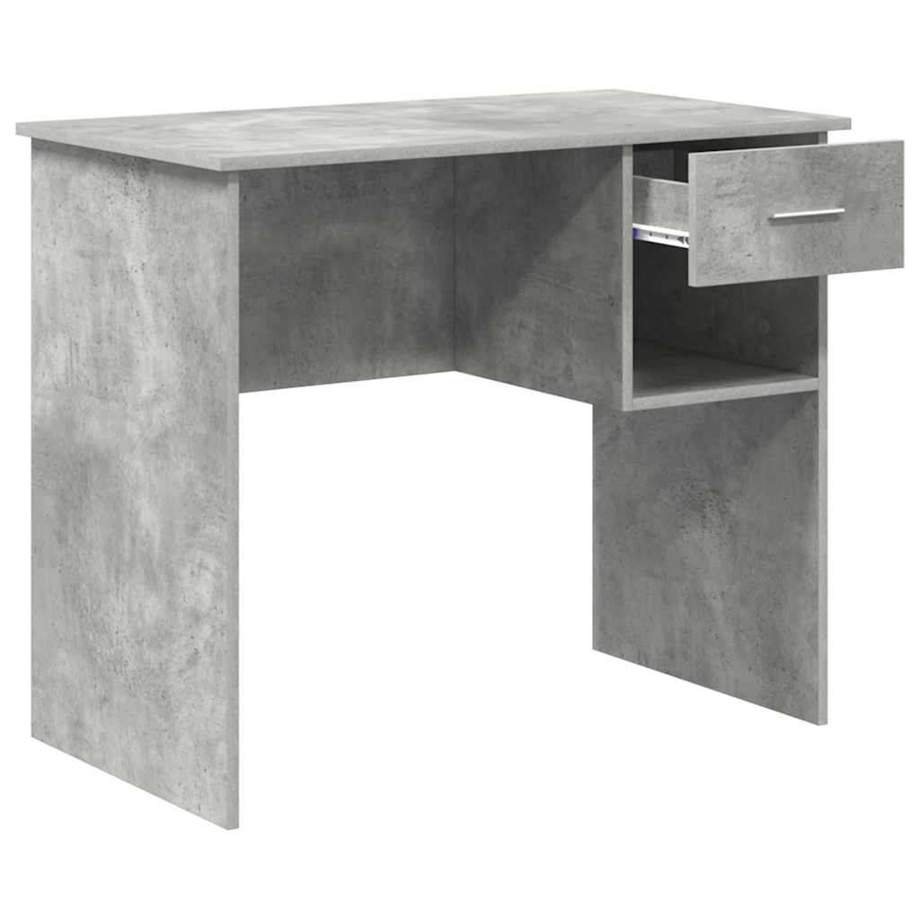 Bureau met lade Beton Grijs 90 x 49 x 75 cm Bewerkt hout is nu te koop bij PeponiXL, paradijselijk wonen!