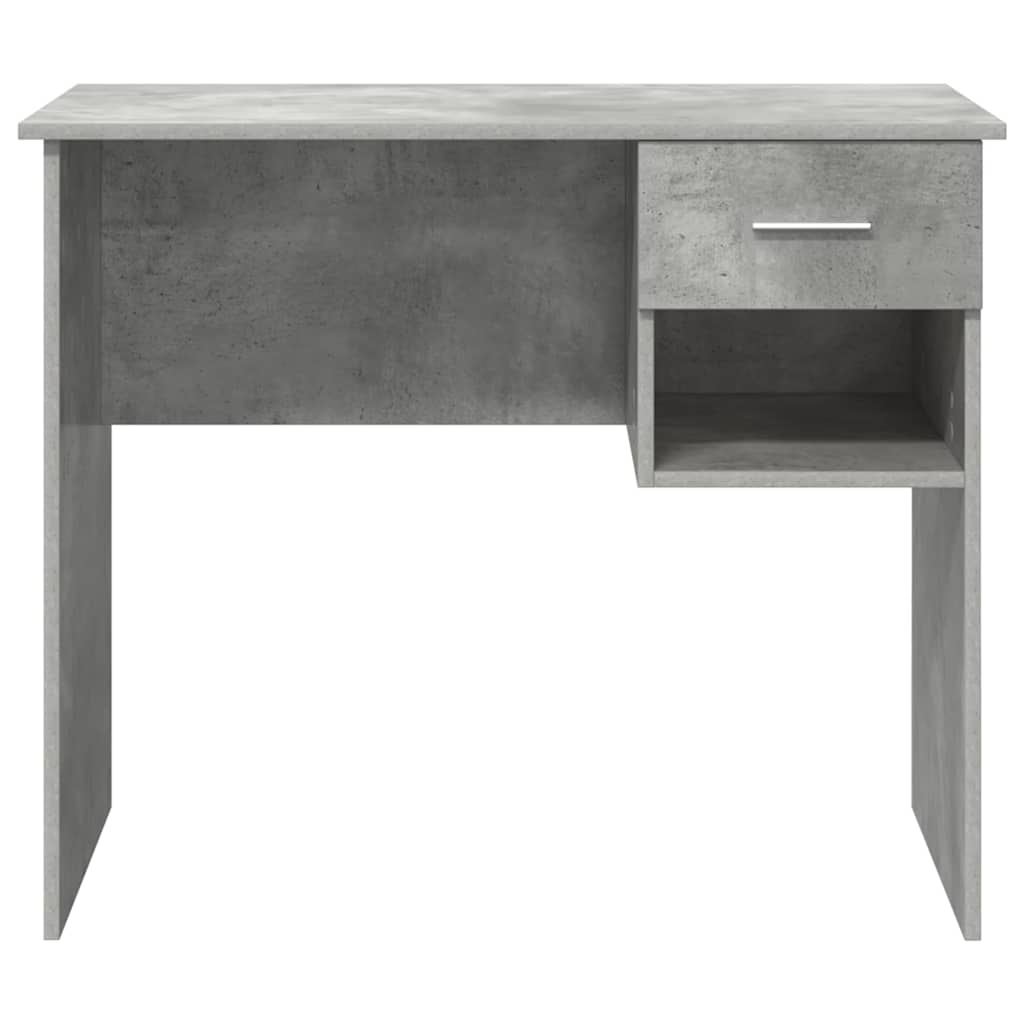 Bureau met lade Beton Grijs 90 x 49 x 75 cm Bewerkt hout is nu te koop bij PeponiXL, paradijselijk wonen!