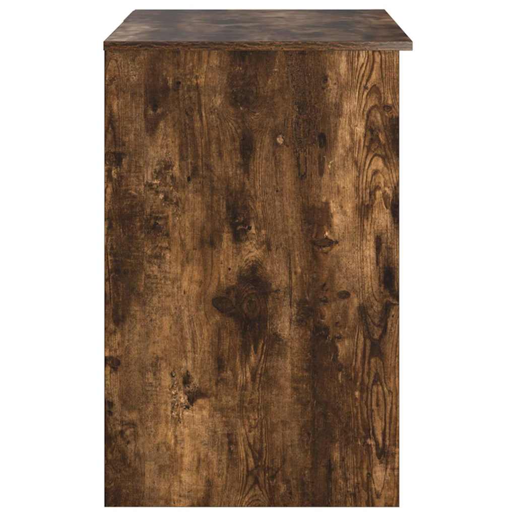 Bureau met lade Gerookt eiken 90 x 49 x 75 cm Bewerkt hout is nu te koop bij PeponiXL, paradijselijk wonen!