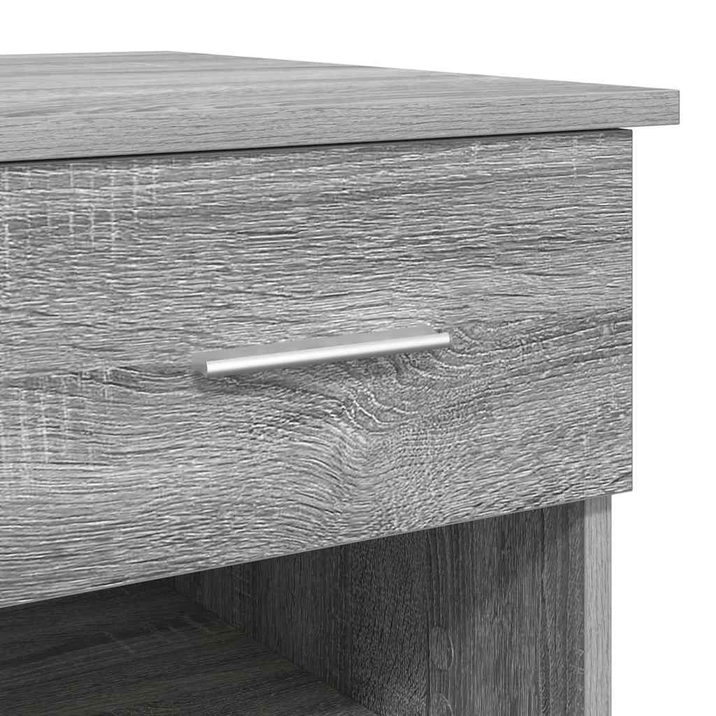 Bureau met lade Grijs Sonoma 90 x 49 x 75 cm Bewerkt hout is nu te koop bij PeponiXL, paradijselijk wonen!