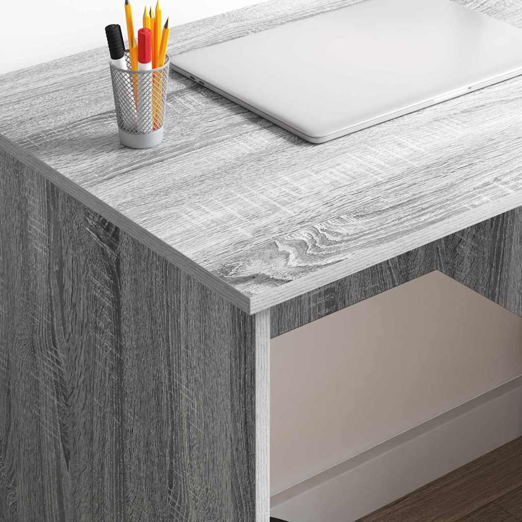 Bureau met lade Grijs Sonoma 90 x 49 x 75 cm Bewerkt hout is nu te koop bij PeponiXL, paradijselijk wonen!