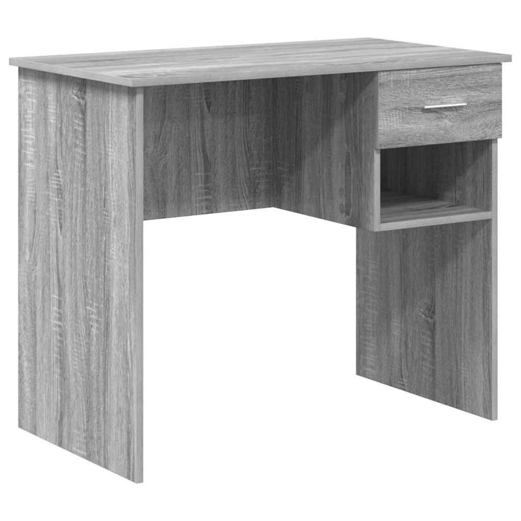 Bureau met lade Grijs Sonoma 90 x 49 x 75 cm Bewerkt hout is nu te koop bij PeponiXL, paradijselijk wonen!