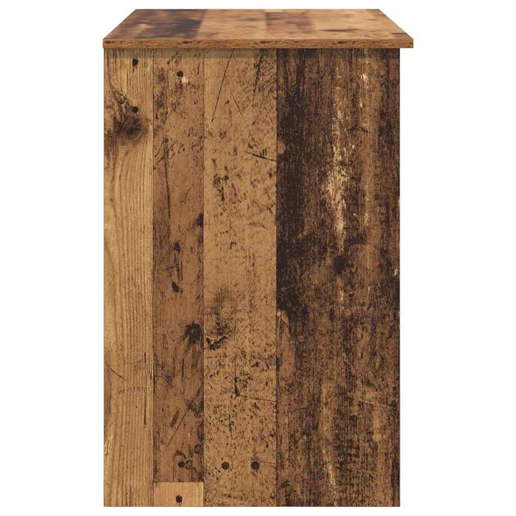 Bureau met lade met plank Oud Hout 90 x 49 x 75 cm Bewerkt hout is nu te koop bij PeponiXL, paradijselijk wonen!